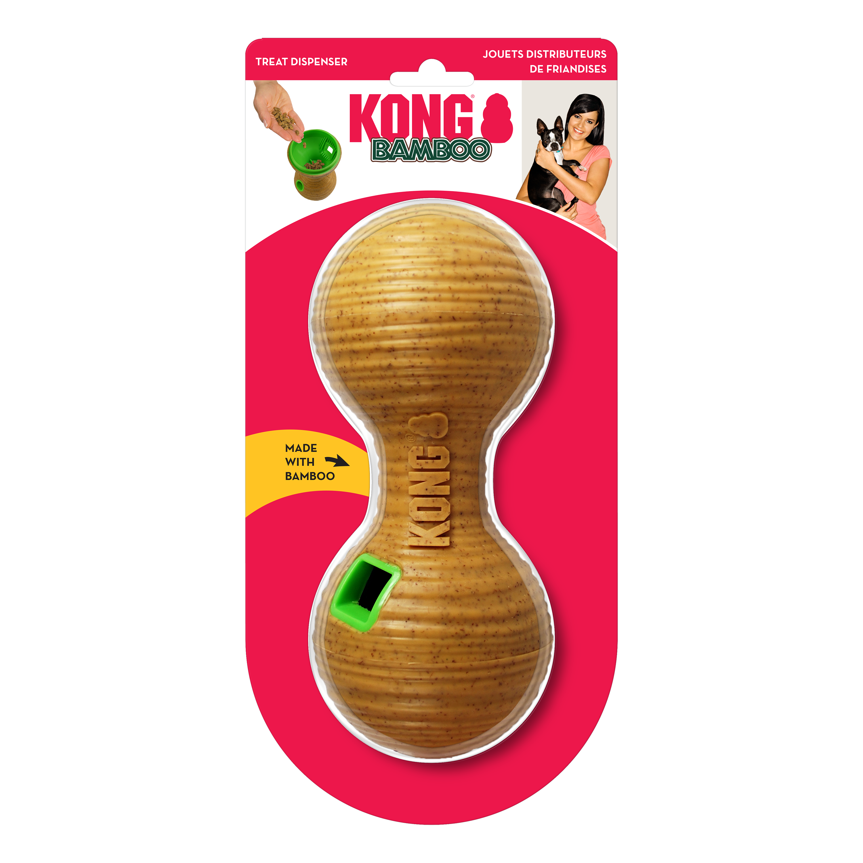 Kong Bamboo Feeder Dumbbell Medium - Juguetes para Perros