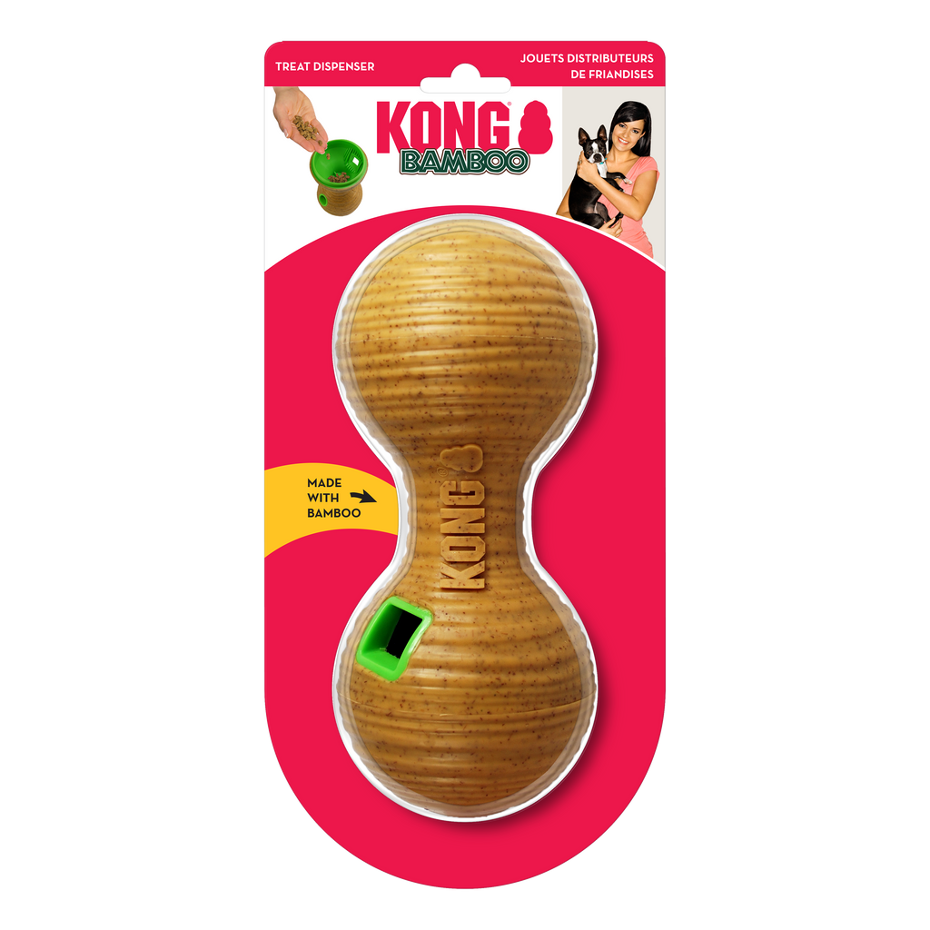 Kong Bamboo Feeder Dumbbell Medium - Juguetes para Perros
