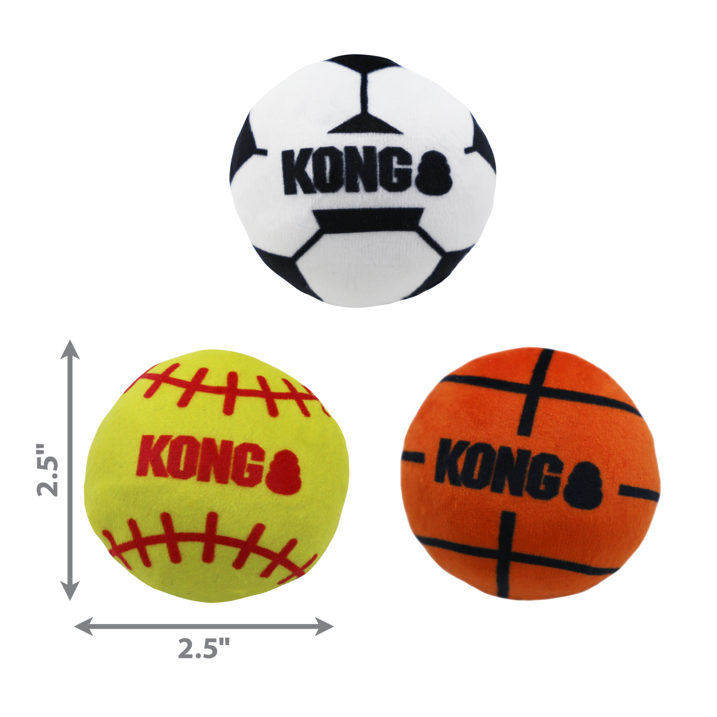Kong Cat Sport Balls (2 Unidades) - Juguetes para Gatos