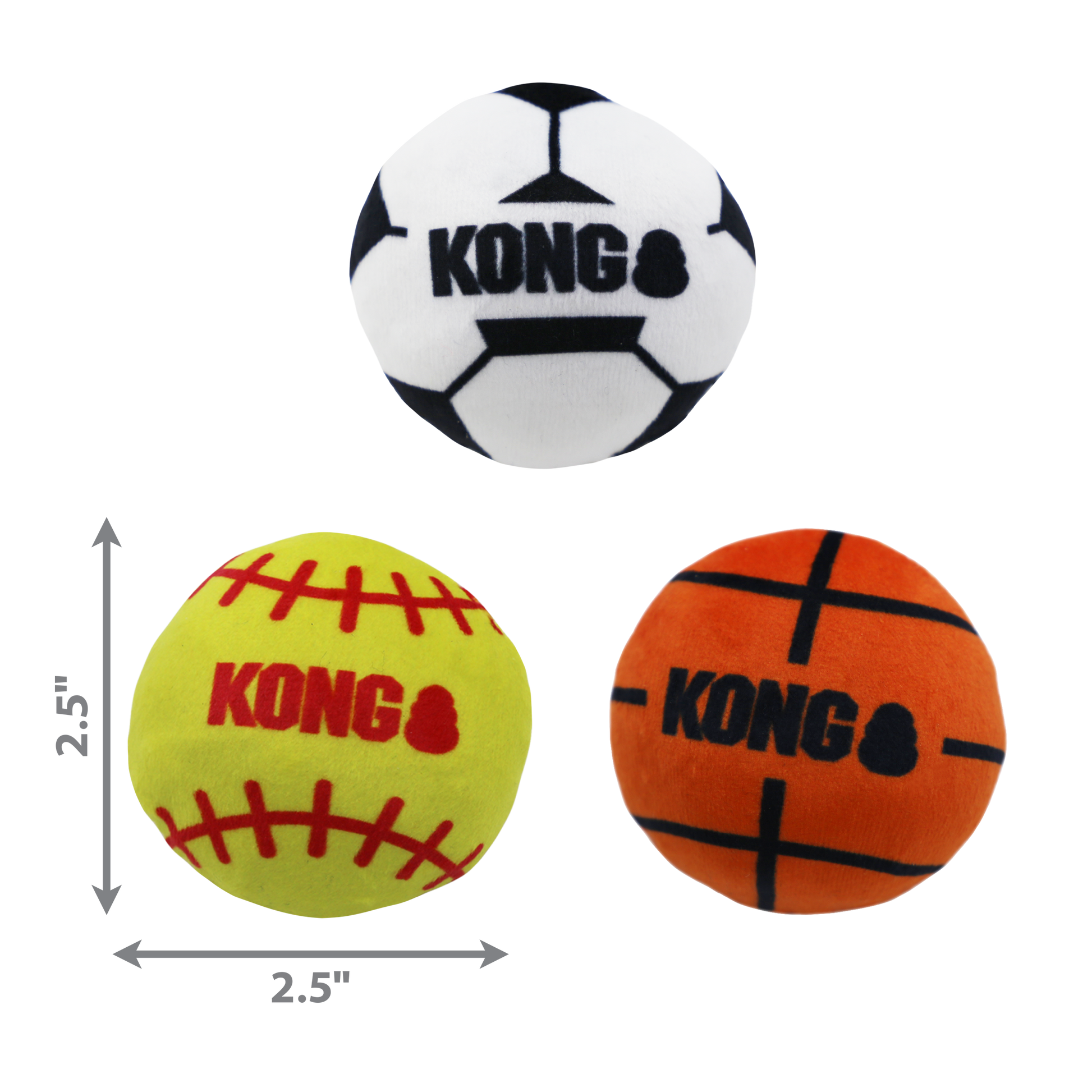 Kong Cat Sport Balls (2 Unidades) - Juguetes para Gatos