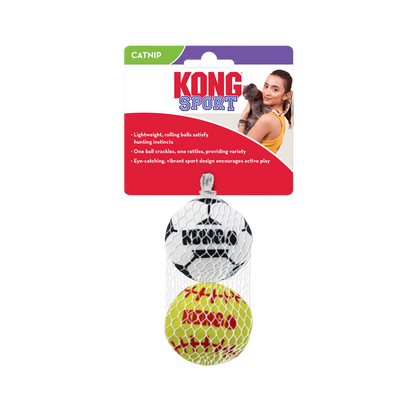 Kong Cat Sport Balls (2 Unidades) - Juguetes para Gatos
