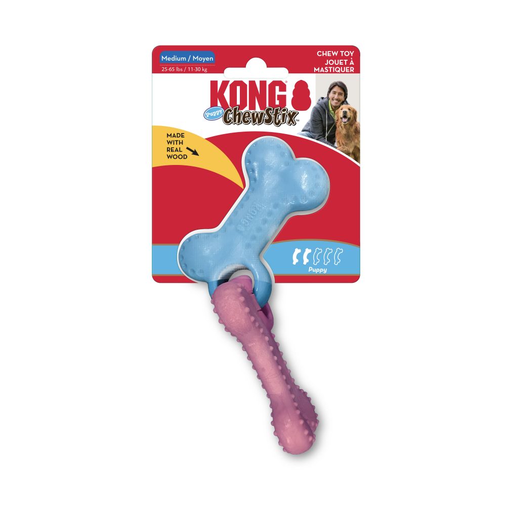 Kong ChewStix Puppy Link Bone Medium - Juguetes para Perros