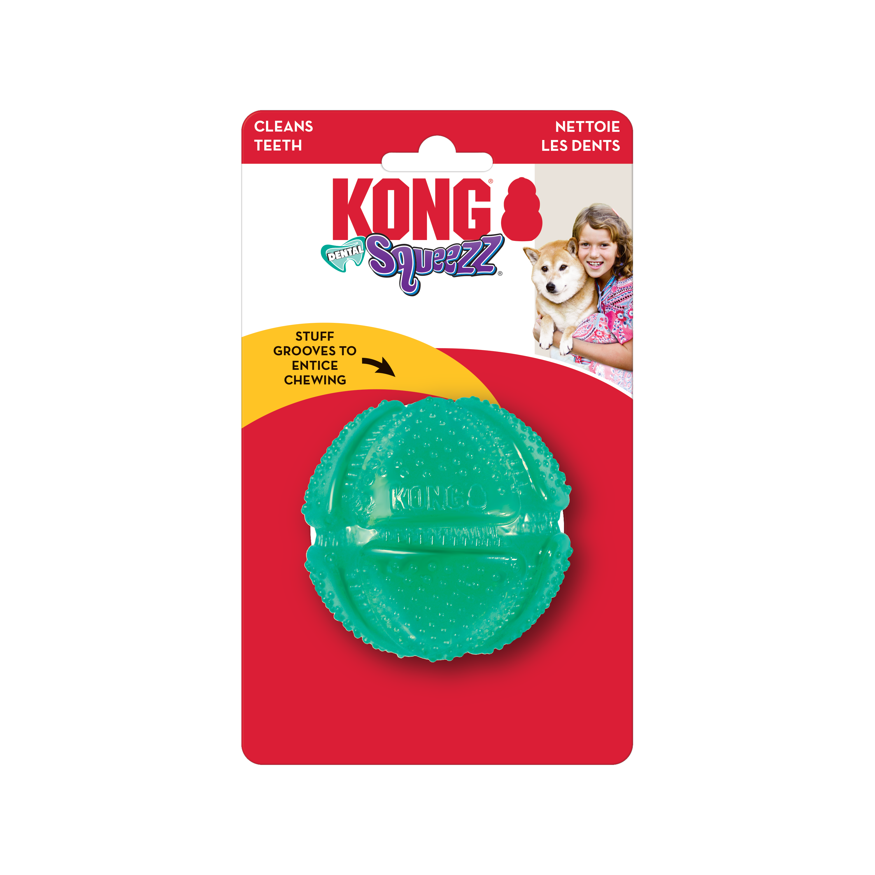 Kong Squeezz Dental Ball Medium - Juguetes para Perros