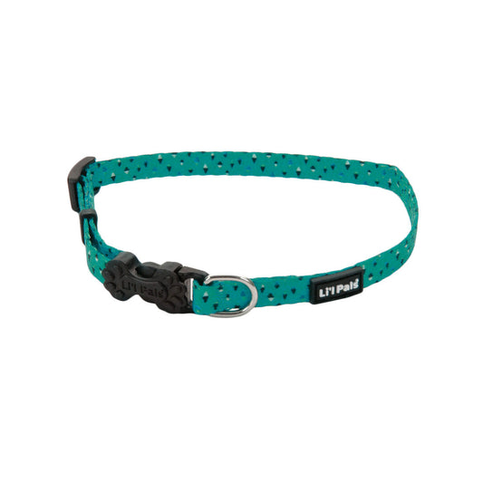 Li'l Pals Adjustable Collar Teal and Grey Diamonds - Collares para Perros