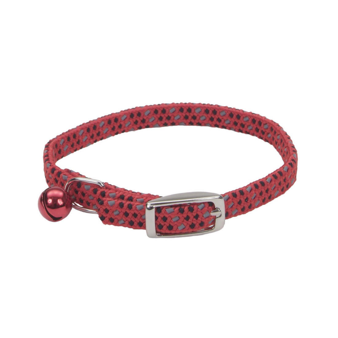 Li'l Pals Elasticized Collar with Reflective Threads Rojo - Collares para Gatos