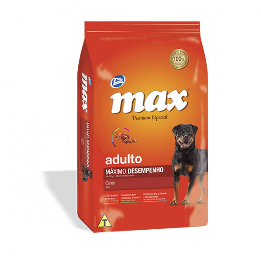 Total Max Adultos Máximo Desempeño Carne - Alimento para Perros