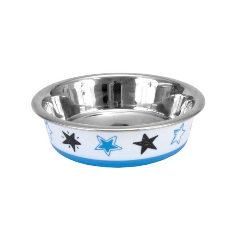 Maslow Design Stars White/Blue - Comederos para Gatos
