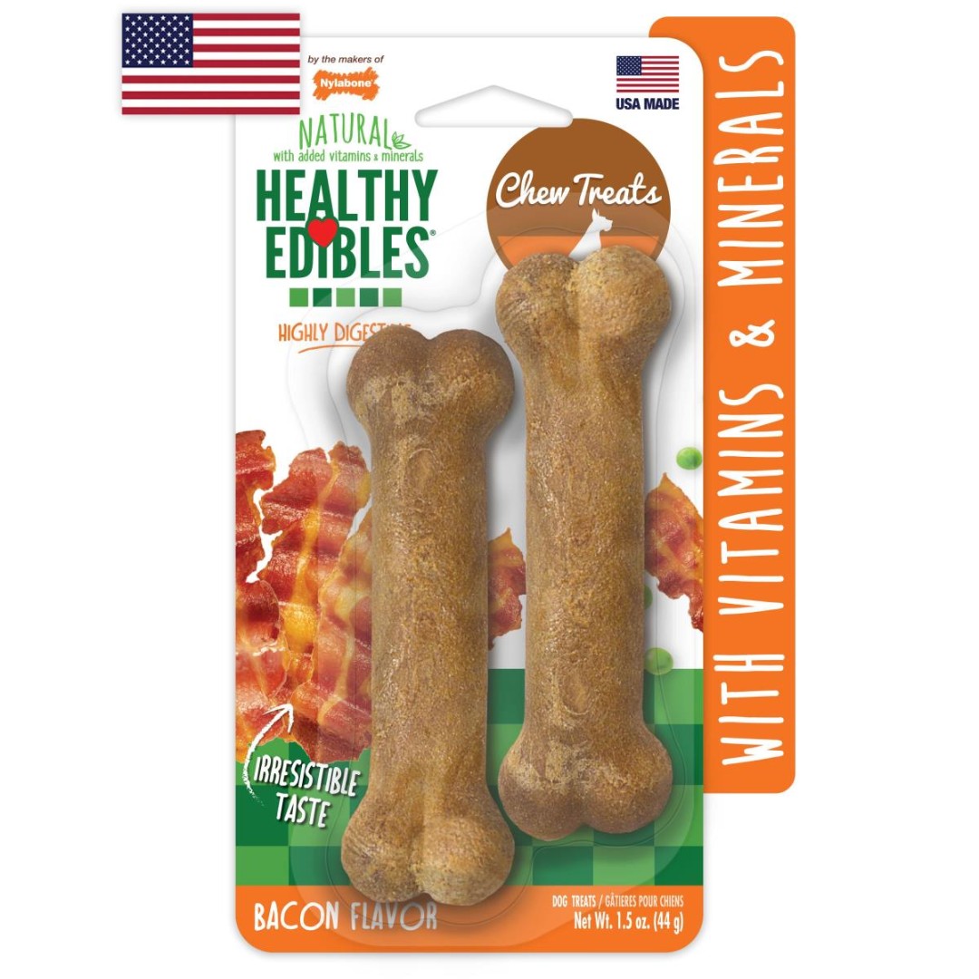 Nylabone Healthy Edibles Long Lasting Bacon - Snacks para Perros