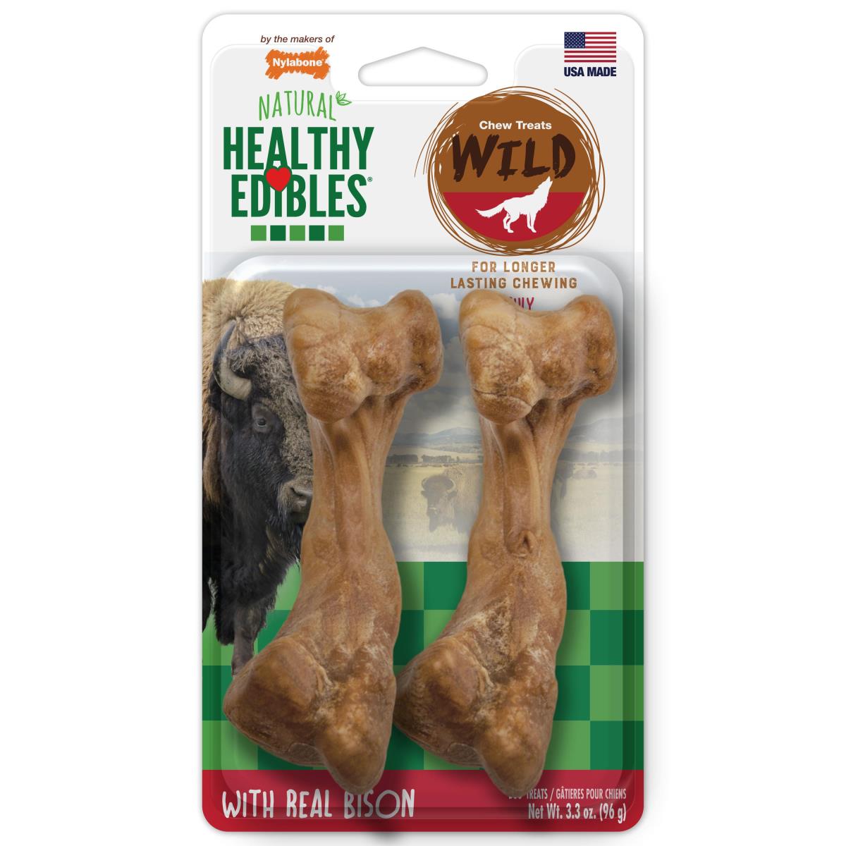 Nylabone Healthy Edibles Wild Bison - Snacks para Perros