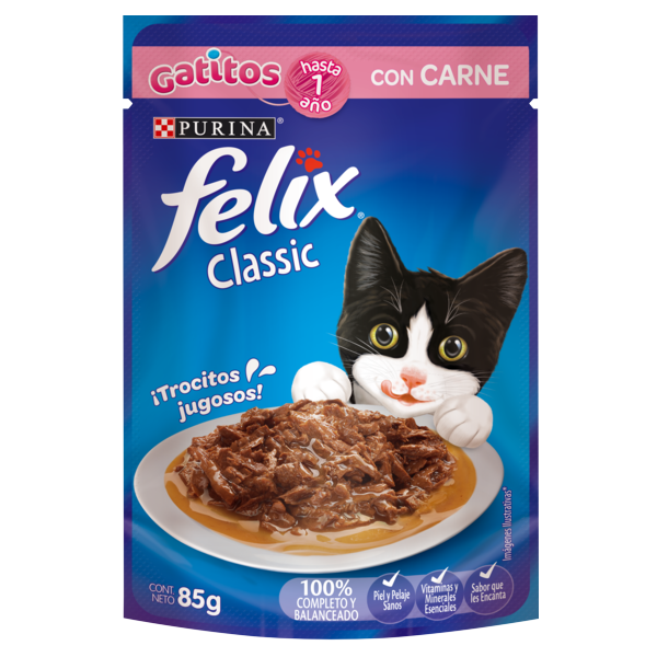 Felix Classic Gatitos con Carne (85 G)