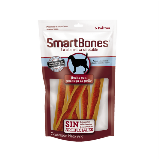 SmartBones Palitos de Pollo Sin Artificiales - Snacks para Perros