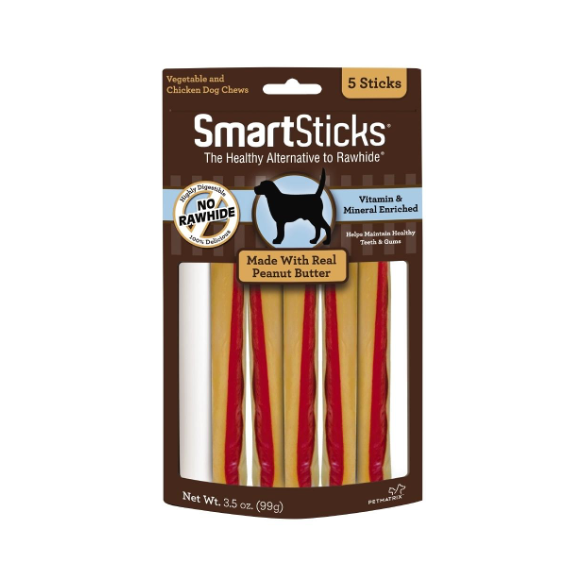 Smartsticks Mantequilla de Maní - Snacks para Perros