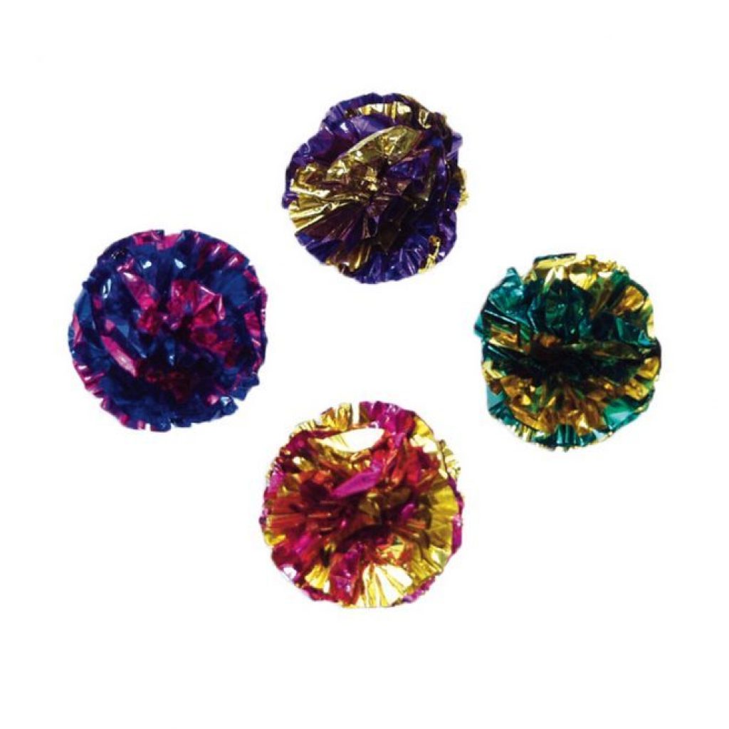 Turbo Krinkle Ball x 4 Unidades - Juguetes para Gatos