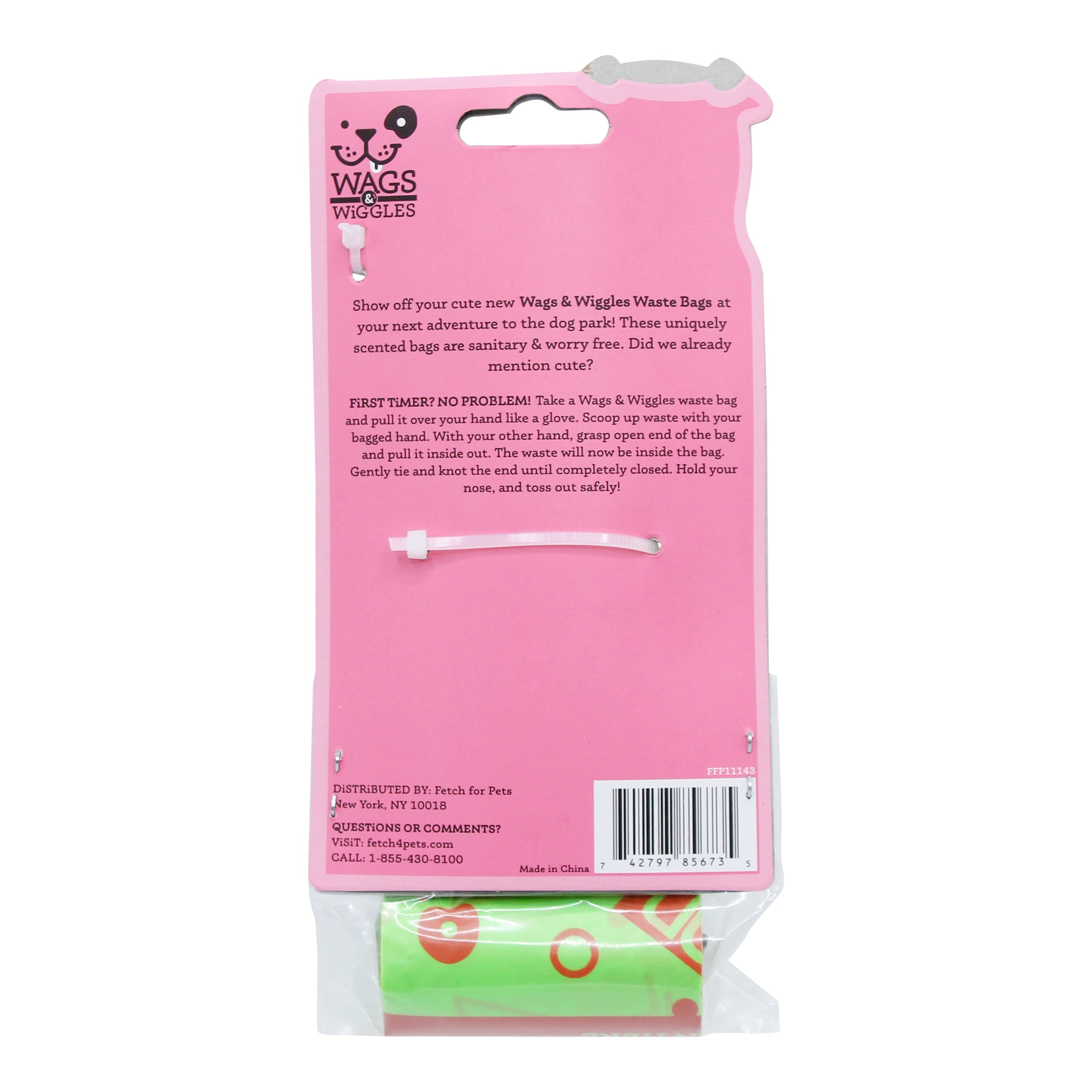 Wags & Wiggles Dispensador de Bolsas Piña + 30 Bolsas - Dispensador de Bolsas para Perros