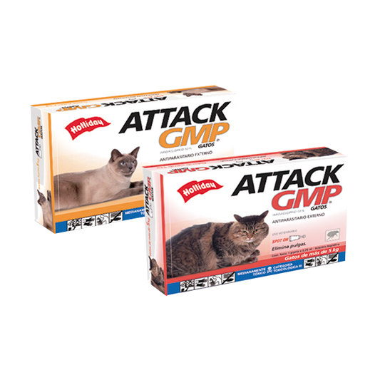 Attack Gatos GMP - Antipulgas y Garrapatas para Gatos