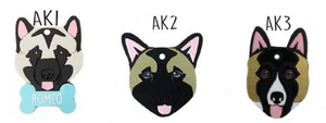 Placa de Identificación Akita Sam Pet - Placa de Identificación para Perros