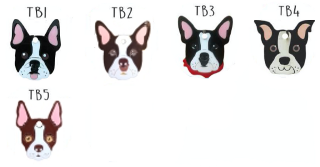 Placa de Identificación Boston Terrier Sam Pet - Placa de Identificación para Perros