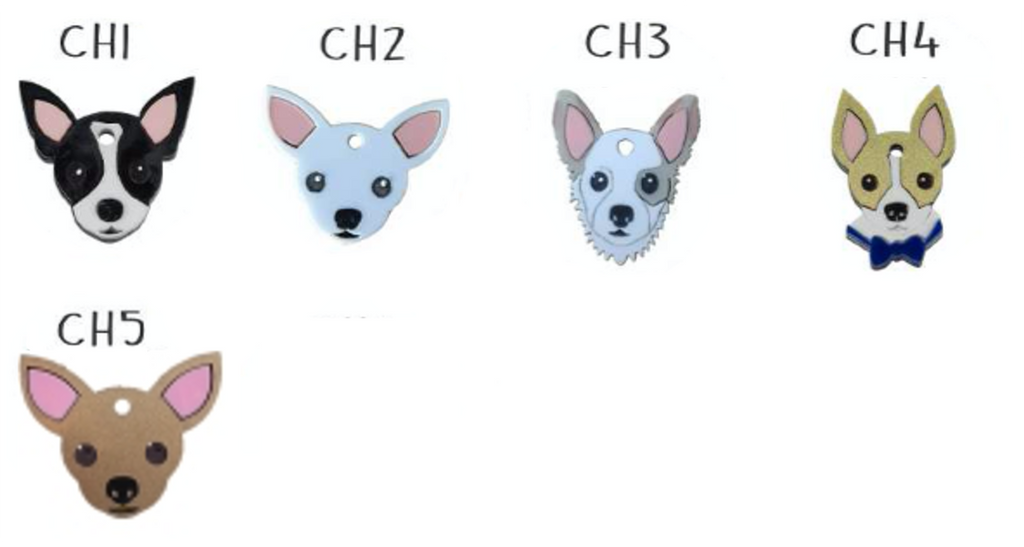 Placa de Identificación Chihuahua Sam Pet - Placa de Identificación para Perros