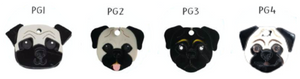Placa de Identificación Pug - Placa de Identificación para Perros