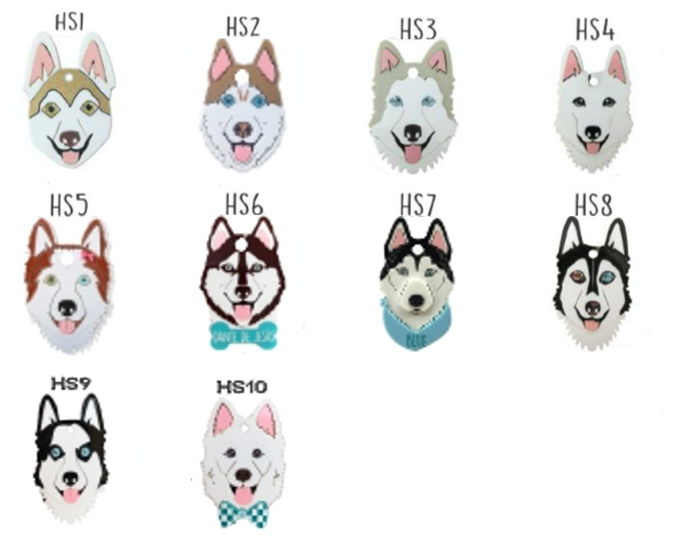Placa de Identificación Husky Sam Pet - Placa de Identificación para Perros