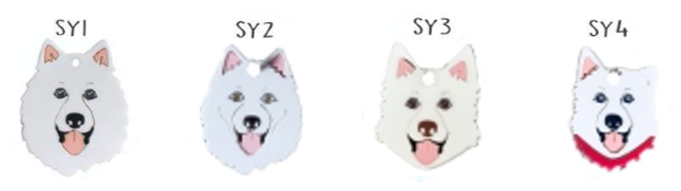 Placa de Identificación Samoyedo Sam Pet - Placa de Identificación para Perros