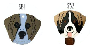 Placa de Identificación San Bernardo Sam Pet - Placa de Identificación para Perros