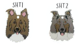 Placa de Identificación Sheltie Sam Pet - Placa de Identificación para Perros